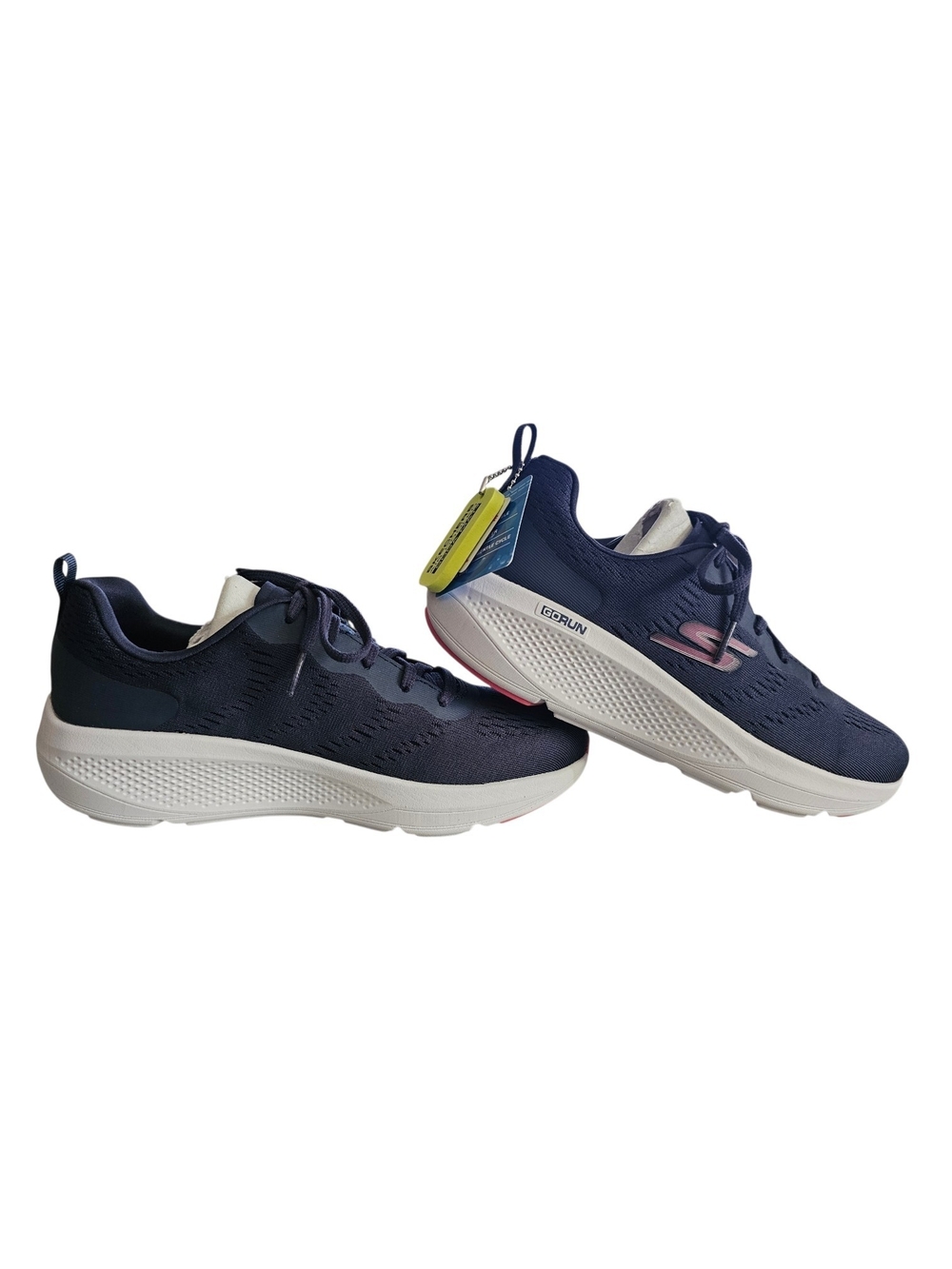Skechers Women's Navy and White Lace Up Athletic Sneakers Daily Wear
